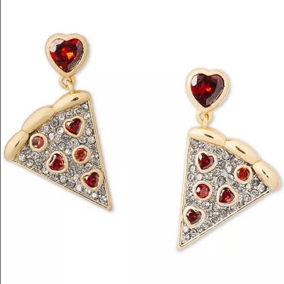 kate spade Jewelry - Kate Spade Gold-Tone Stone & Pavé Pizza Drop Earrings